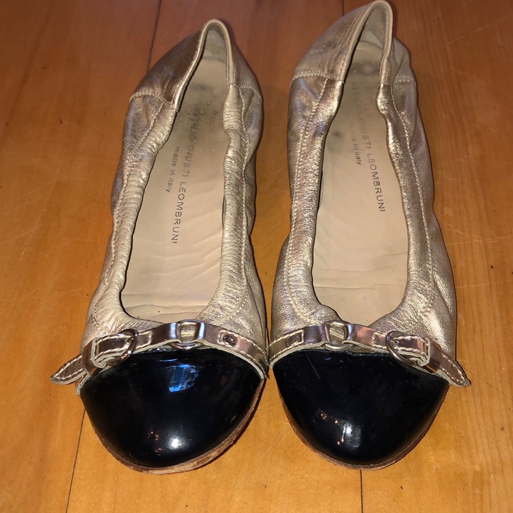 AGL leather Italian flats.